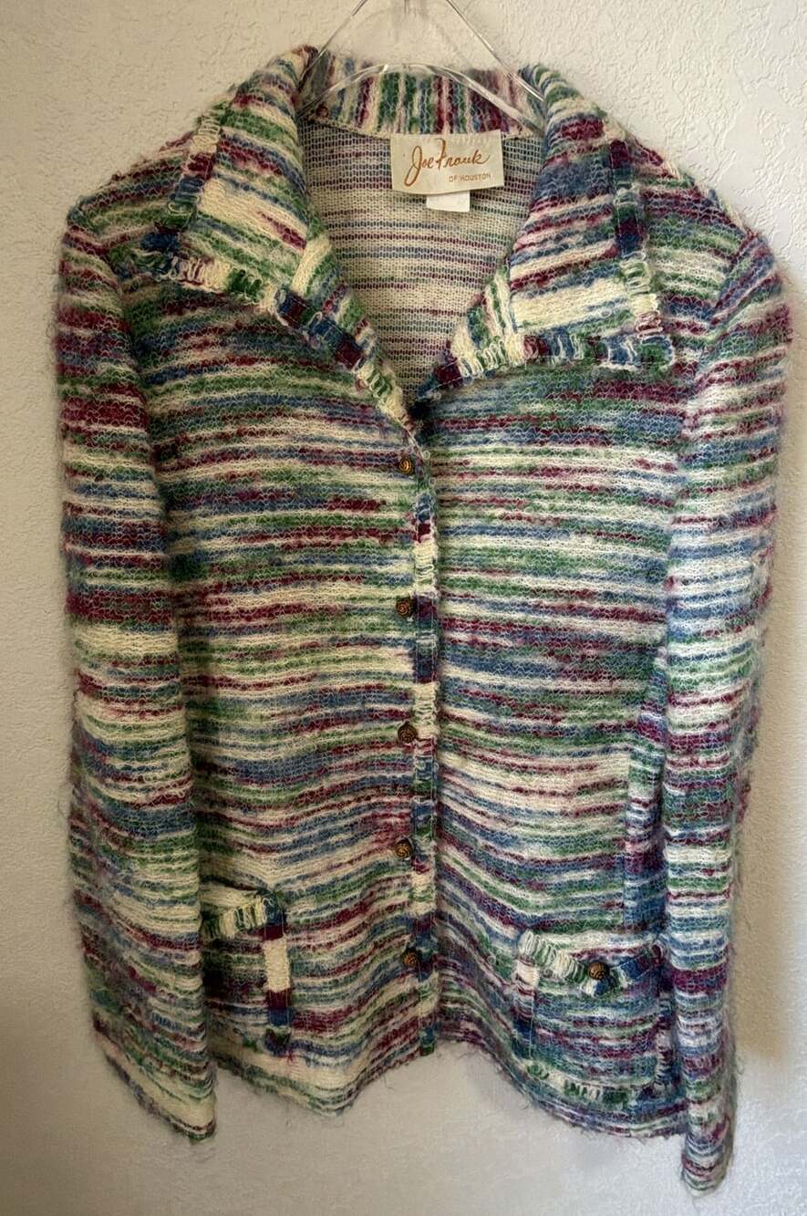 Joe Frank of Houston Jacket Size 16 Multicolor Mohair Wool